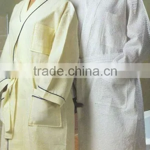 Wholesale Factory Cheap Hotel 100 Cotton Waffle Bathrobe thumbnail-2