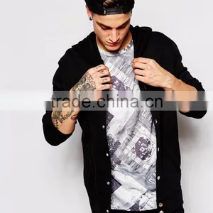 New Men Custom Casual Blank Plain Sports Wear Gym Zip Hoodies Wholesale thumbnail-1