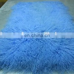 Wholesale Long Hairs Mongolian Lamb Fur Plate Real Tibetan Lamb Fur Plate thumbnail-5