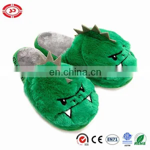 Dinosaur Plush Slippers Green Men Shoe Indoor Gift Toy thumbnail-1
