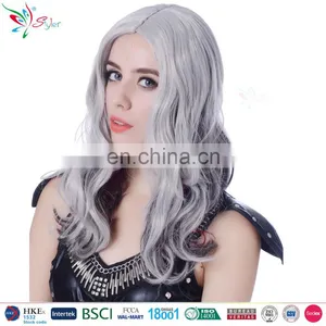 2017 Styler Brand Synthetic Hair Fashion Gray Curly Wig thumbnail-1