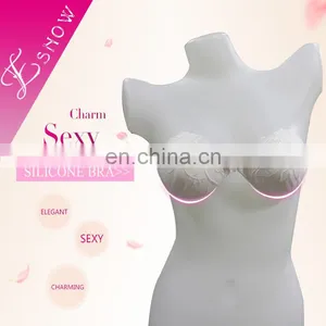 ES6627 Golden Wholesale Fashion Sexy Lace Invisible Push up Silicone Free Bra thumbnail-1