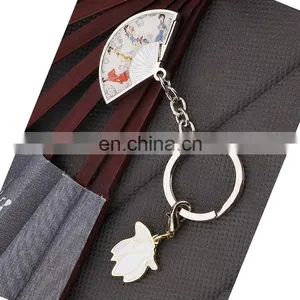 Custom Metal Fan Shape Flash Usb Pen Drive Keychain thumbnail-2