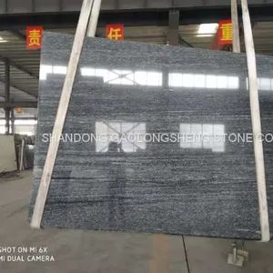 Negro Santiago Granite,G302 ,Dark Grey Waves Veins Granite,grey Granite Wall Pavings,Grey Landscape Granite thumbnail-2