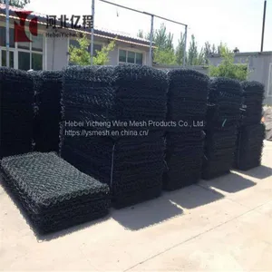 PVC Coated Galvanized Hexagonal Gabion Mesh Woven Gabion Stone Cage thumbnail-5