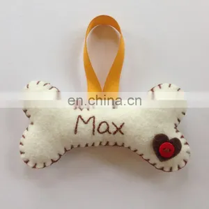 Wholesale Felt Christmas Tree Ornaments Custom Animal Reindeer Indoor Decoration Gifts With Ribbon Sling thumbnail-4