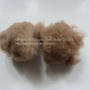 Brown Color Good Wear Resistance Pure Alpaca Wool Fiber Raw Camel Hair thumbnail-1