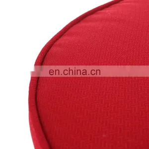 Home Decor Indoor/Outdoor Waterproof Solid Red Round Tufted Bistro Cushion With Ties thumbnail-6