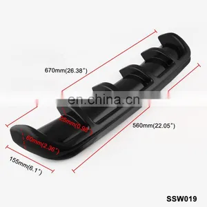 Universal Black Car Rear Bumper Body Kit Shark Chin Spoiler Lip Diffuser Trim Cover AF-ZLB04C67 thumbnail-4