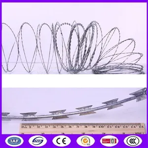 Concertina Clipped Anti Explosion Razor Barbed Wire , Military Razor Wire thumbnail-1