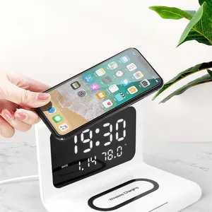 Electronic Desk Calendar Clock Wireless Charger is Suitable for Smart Phones With Wireless Charging Function thumbnail-1
