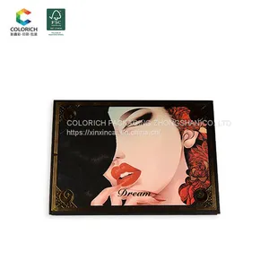 Customized Empty Gift Box Makeup Set Carved Matte Shimmer Empty Magnetic Eyeshadow Palette Book Eyeshadow and Contour Pallets thumbnail-1
