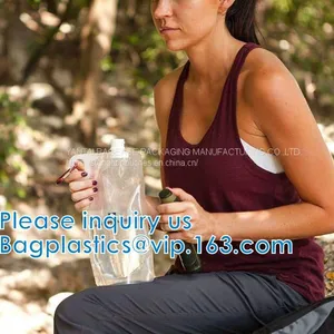 Portable Collapsible Hiking Water Container Foldable Water Bag 5 Liters,5L BPA Free Collapsible Water Bottle Handy Bags thumbnail-4