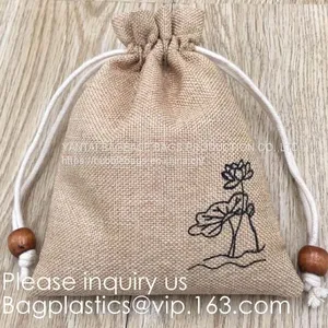 Brulap Candy Bags With String Birthday Wedding Party Gift Bags Jewlery Pouches DIY Craft Party Favor Jute Gift Bag Sack thumbnail-4