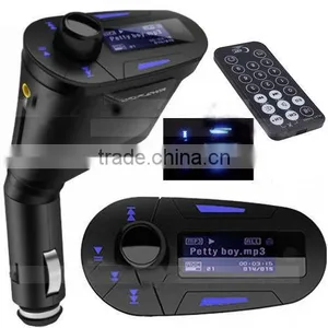 Wireless Car Kit MP3 Player FM Transmitter Modulator USB MMC LCD Remote Green ,car Kit Bluetooth Mp3 Player With fm Transmitter thumbnail-1
