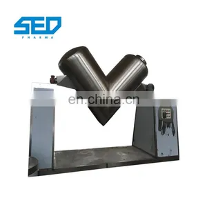 High Efficiency V Type Dry Powder Mixer Mixing Machine for Fertilizer Powder thumbnail-4