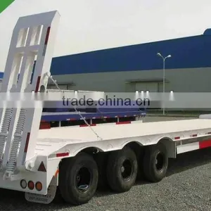 50T Low Bed Semi Trailer Tractor Trailer Low Bed 0086-13635733504 thumbnail-1