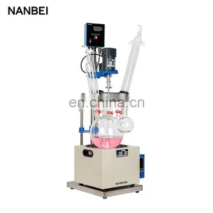 Lab Chemical Single Layer Heated Small Tank Cheap Glass Reactor With Oil Bath thumbnail-3