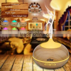 2016 New Design Light Wood Grain Cool Mist Aromatherapy Diffuser Ultrasonic Humidifier thumbnail-5