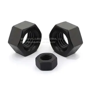 Carbon Steel Hexagon Lock Nut Black Oxide Plating / M3 M8 M12 Hex Nut thumbnail-2