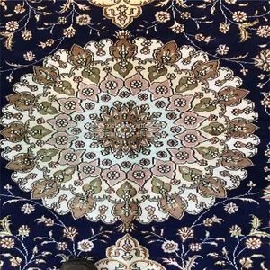 Blue Carpet Handmade Silk Persian Carpets 6x9ft thumbnail-4