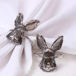 Easter Rabbit Napkin Buckle Thanksgiving Jade Rabbit Napkin Ring Little Rabbit Napkin Ring thumbnail-4