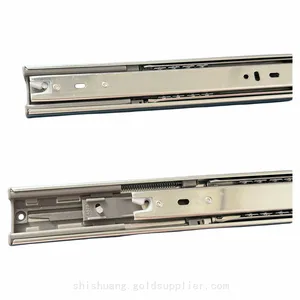 Factory Supply Furniture Hardware Cabinet Full Extension WZP SILVER COLOR Cold Rolled Steel Ball Bearing Drawer Slide With Soft Close thumbnail-2