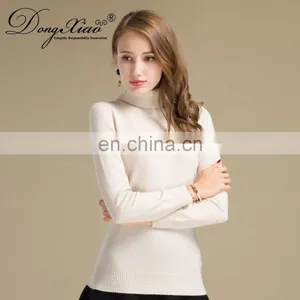 Factory Made Pure Cashmere High Neck Long Sleeve Heavy Cashmere Sweater Women 2018 thumbnail-1