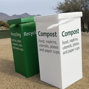 Manufacturer Folding Correx Corrugated Plastic Garbage Container Bottle Recycling Bin thumbnail-1