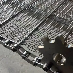 Longen Welded Edge Knitted Wire Mesh Conveyor Belt Stainless Steel Heat Resistant Corrosion Resistant CE Certified Customizable thumbnail-3