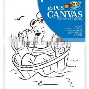 The New Cartoon Canvas Suits, Children's Painting Supplies thumbnail-3