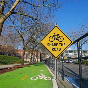 Custom Reflective Stickers for Bicycle Lane Signs, Parking Signs and Type II EGP Traffic Sign Sheeting thumbnail-2