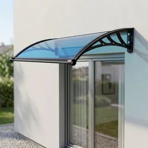 DIY Polycarbonate Sheet Roofing Plastic Bracket Canopy With Gutter thumbnail-4