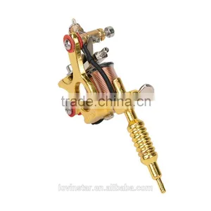 Trendy Golden/Silver Mini Toy Tattoo Machine Prices Pendant With Long Chain thumbnail-2