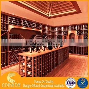New Design Large Wooden Storage Cabinets Wine Cabinet With Stainless Steel Liner thumbnail-6