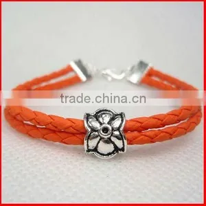 Fashion Engraved Braid Leather Bracelet thumbnail-1