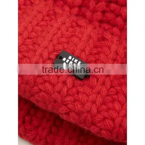 Mens Custom Red Pom Pom Beanie Hats Wholesale thumbnail-5