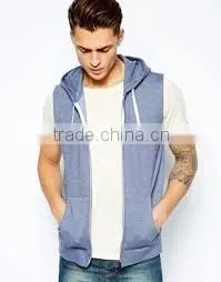 Blank High Quality Sleeveless Hoodies for Men thumbnail-1