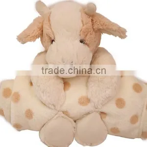2015 New Product Soft Baby Stuffed Plush Toy Blanket Animal With Blanket thumbnail-1