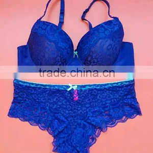 Leopard Jacquard Lace Underwear Set, Plus Size Women Underwear Set thumbnail-1