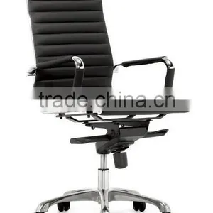 Executive Ripple Black Leather Office Chairs 150KG thumbnail-1