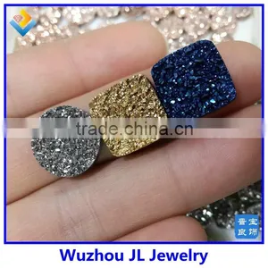 Wholesale Titanium Natural Agate Druzy Beads Agate Druzy Beads Druzy Beads thumbnail-4