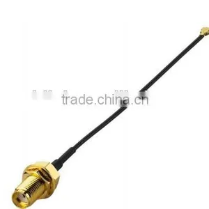 Factory Price RG174 Pigtail Cable With SMA(F) Bulkhead Jack Straight to IPEX MHFI(U.FL Comp) Connector thumbnail-1