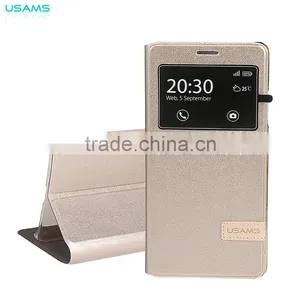 Original USAMS MUGE Series Flip Case For Huawei Mate S PU Leather Cover Case With View Window MT-4668 thumbnail-1