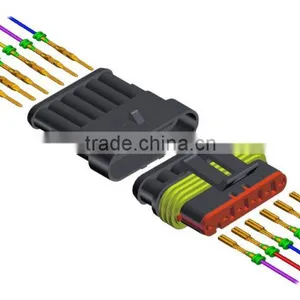 6pin Wire to Wire Ip68 Waterproof Automotive Connector With TE 282090-1 thumbnail-1