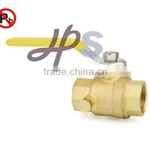 Meet NSF Certificate Lead Free Brass NPT Thread Ball Valve With Drain Hole thumbnail-1