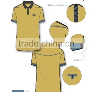 Men's Polo Golf Shirt in Yellow Italy Fashion Design ODM Service thumbnail-1