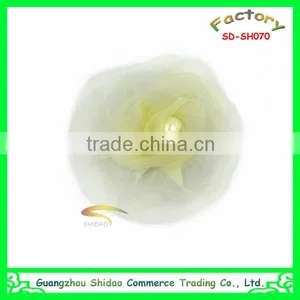 Newest Elegance Canary Organza Rose Flower thumbnail-1