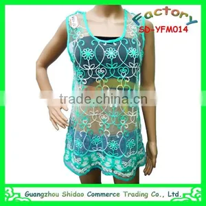 Women Blouses Summer Tank Tops Designs Embroidery Blouses thumbnail-4