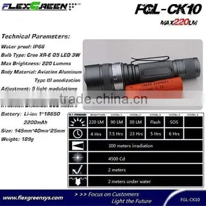 18650 Battery CreeQ5 LED Tactical Waterproof Torch thumbnail-3